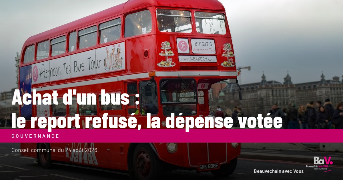 Achat d’un bus : le report refusé, la dépense votée
